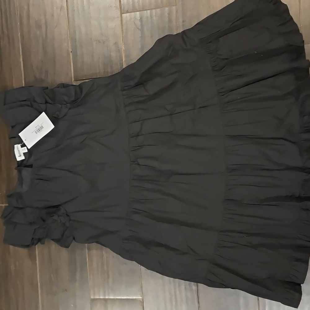 &Merci Black Ruffle  Tiered Dress Size S NWT